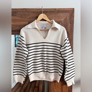 & Other Stories Breton Stripe Cotton Blend Sweater